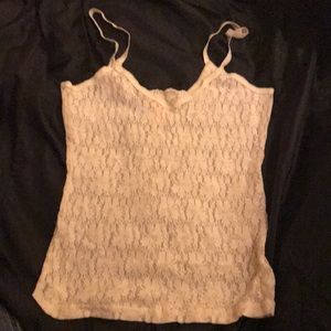 Lacy cream colored tank top